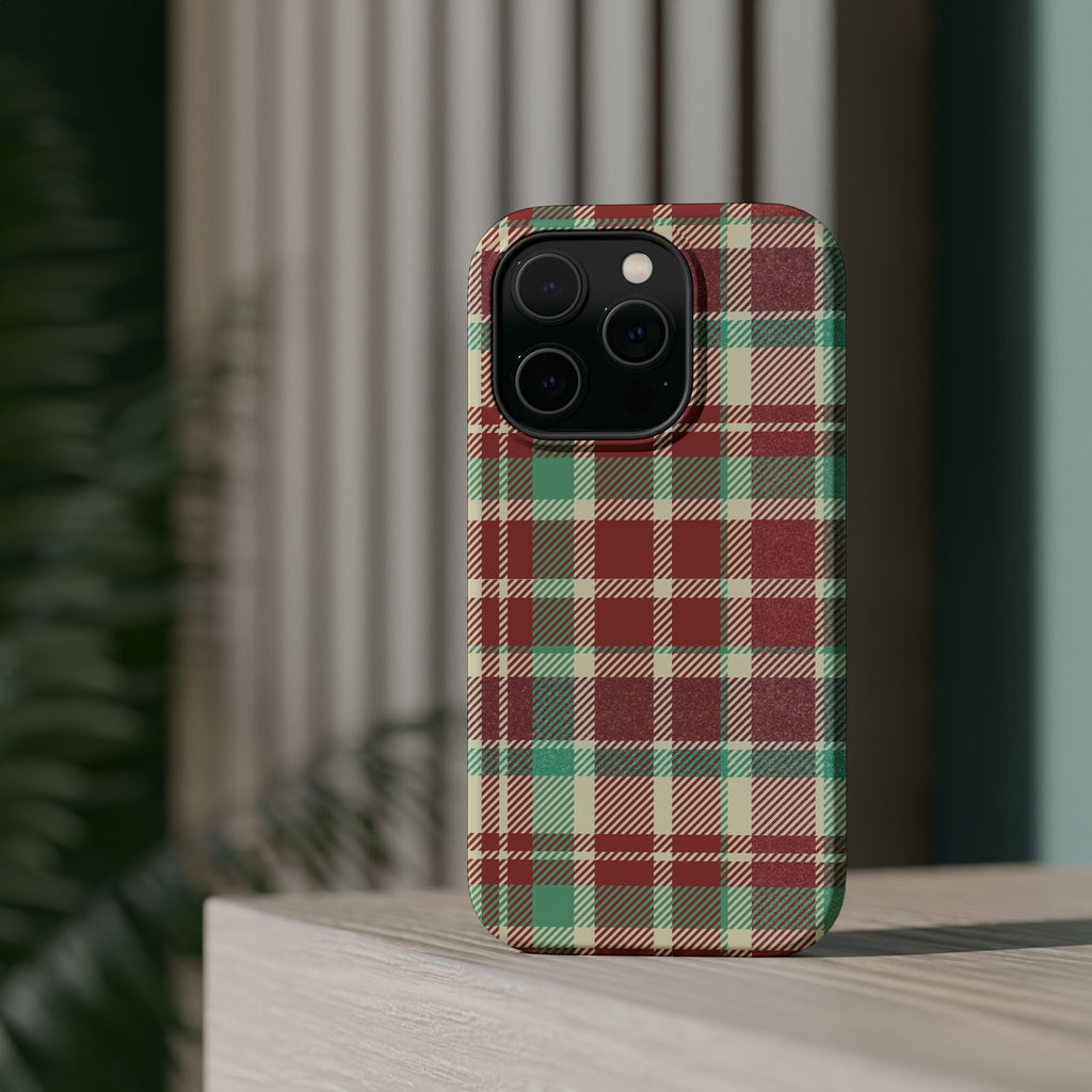 Red Green Beige Plaid Magnetic Tough Cases - Unique Phone Accessory for Animal Lovers, Trendy Gift, Customized Phone Cover, Art Lover's [...]