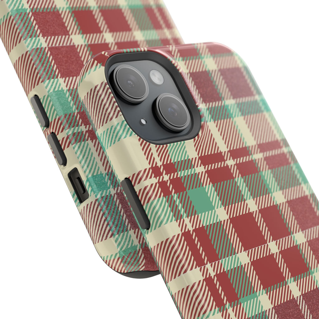Red Green Beige Plaid Magnetic Tough Cases - Unique Phone Accessory for Animal Lovers, Trendy Gift, Customized Phone Cover, Art Lover's [...]