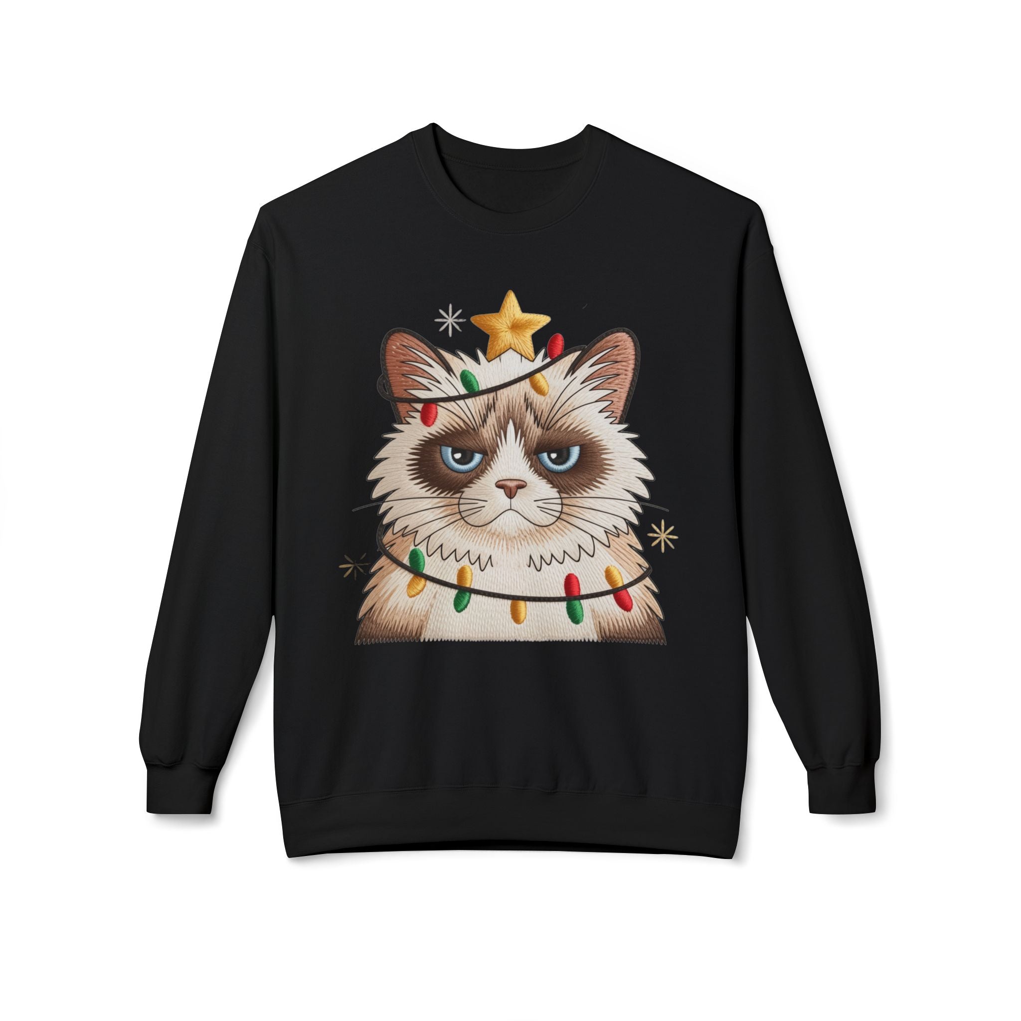 Grumpy Cat Christmas Sweatshirt - Funny Holiday Cat Crewneck