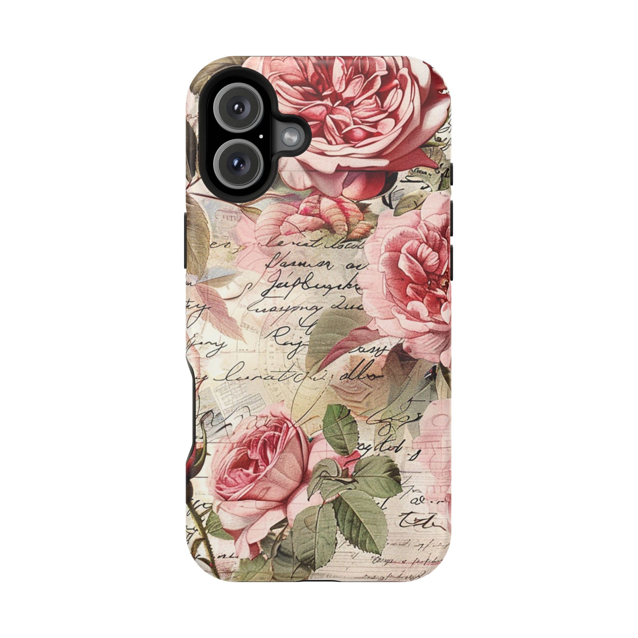Vintage Paper and Roses Magnetic Impact-Resistant Cases