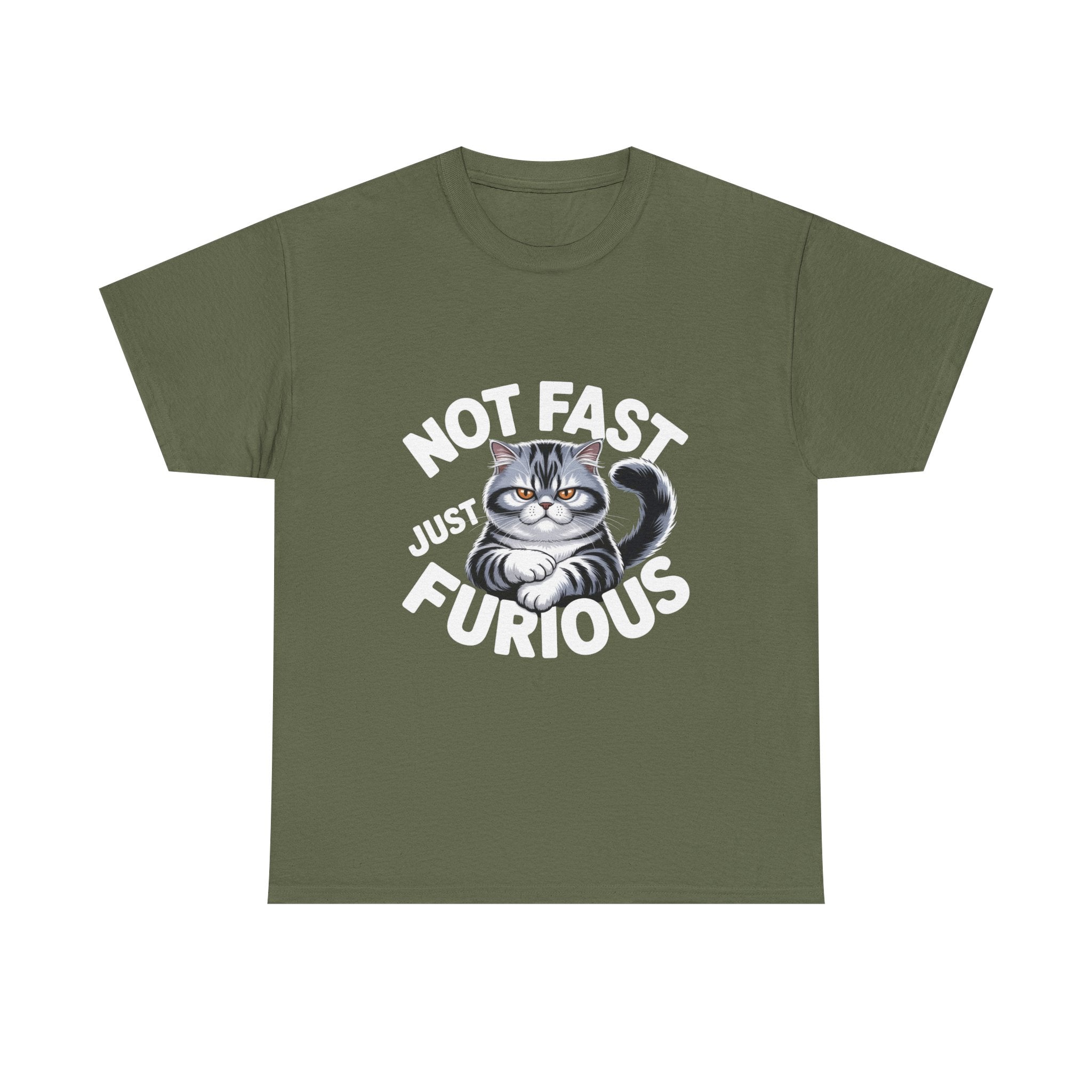 Cat Lover T‑Shirt — Cute Sitting Grey Cat Graphic Tee