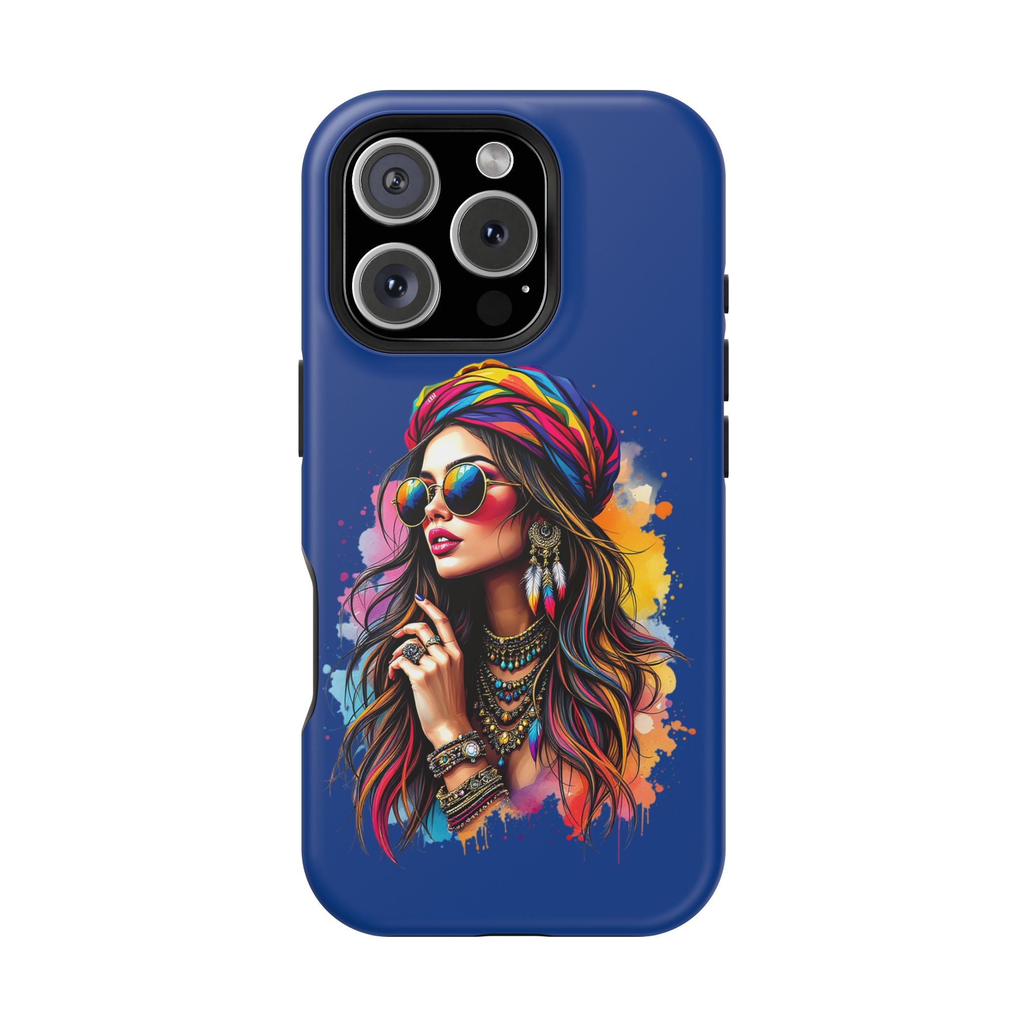 iPhone Case - Indigo Woman Hippie Vibes Magnetic Impact-Resistant