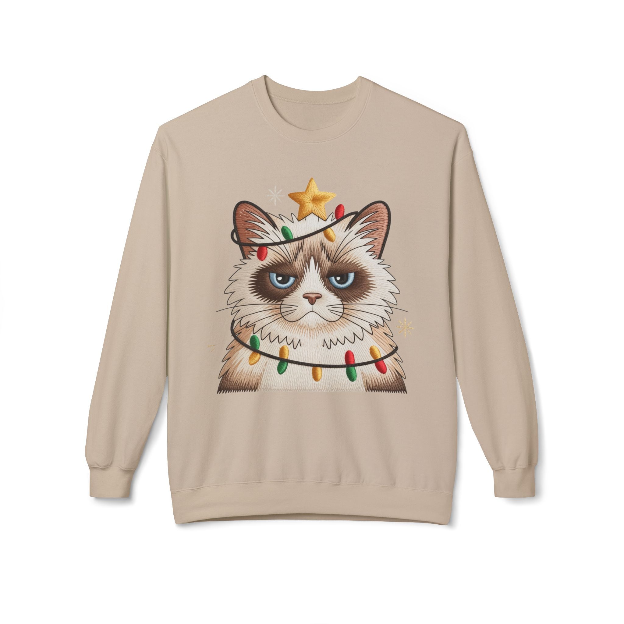Grumpy Cat Christmas Sweatshirt - Funny Holiday Cat Crewneck