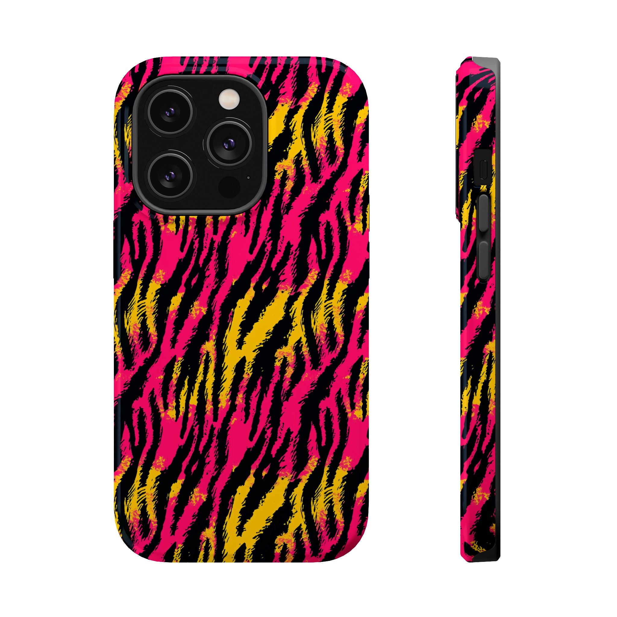 Tiger Neon Pink Yellow Impact-Resistant Phone Cases - Bold Pink and Yellow Zebra Design, Trendy Phone Accessories, Unique Gift, Stylish Protection, Vibrant [...]