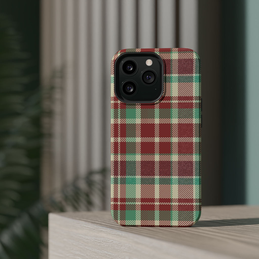 Red Green Beige Plaid Magnetic Tough Cases - Unique Phone Accessory for Animal Lovers, Trendy Gift, Customized Phone Cover, Art Lover's [...]