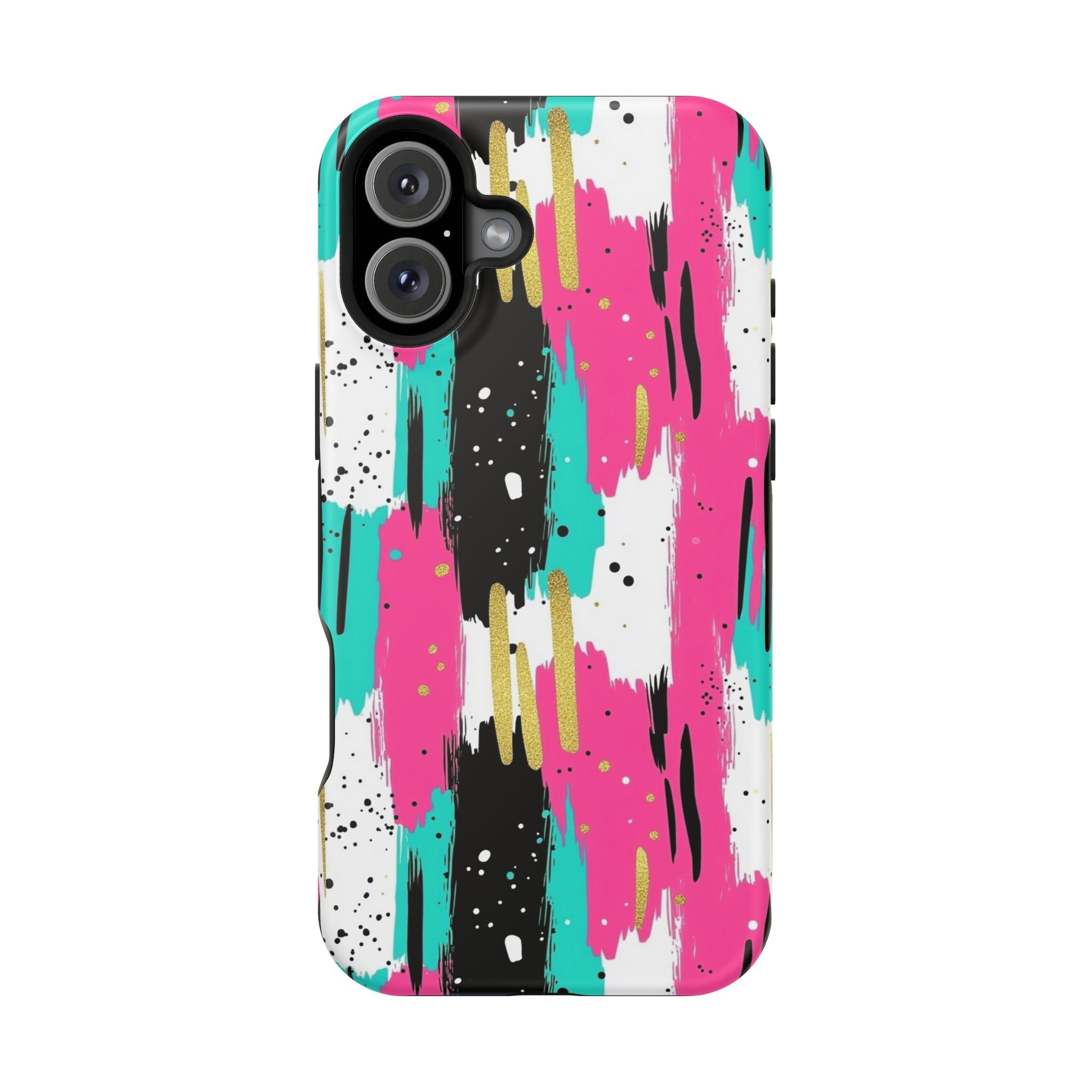 Pink Mint Gold Paint Brush Magnetic Impact-Resistant Cases