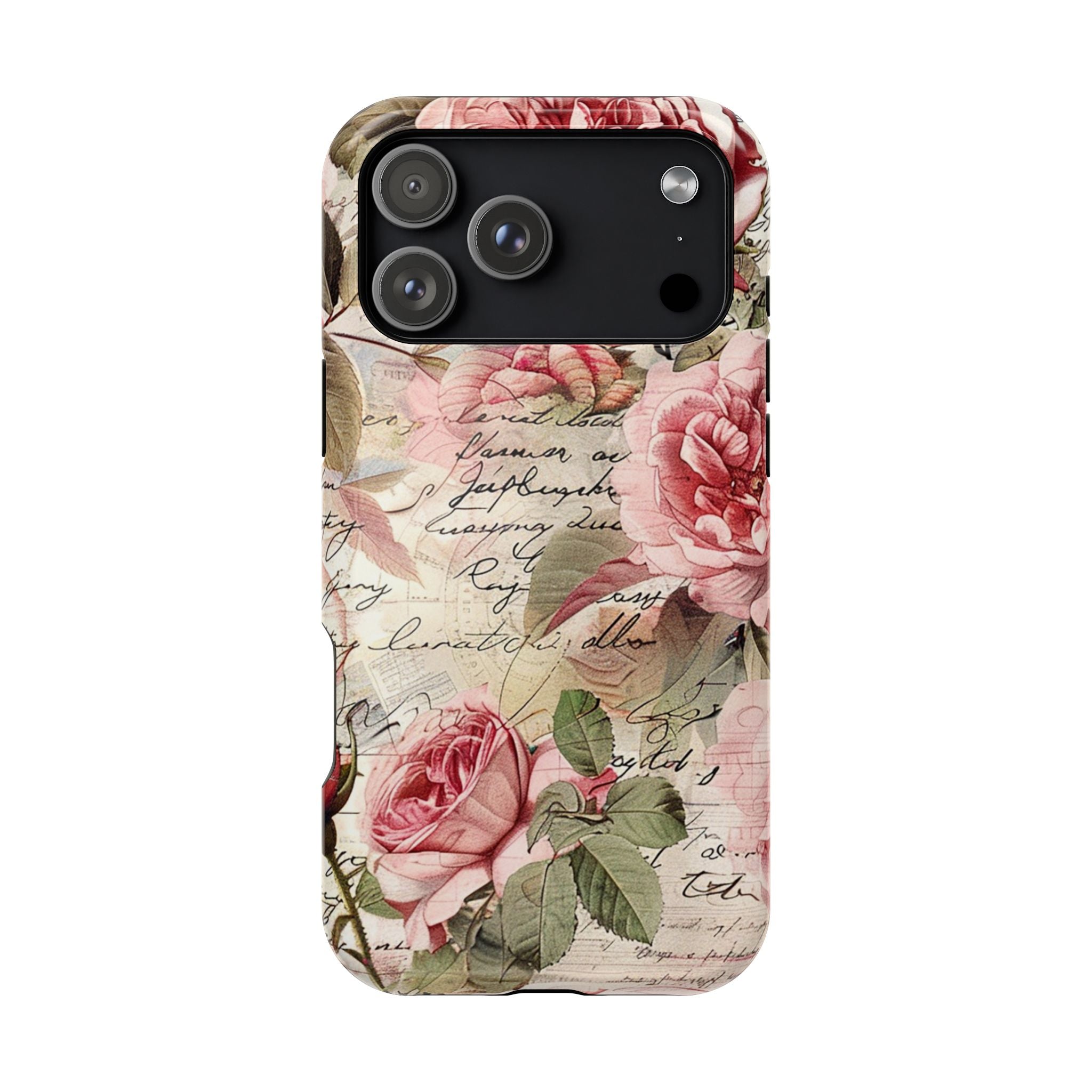 Vintage Paper and Roses Magnetic Impact-Resistant Cases