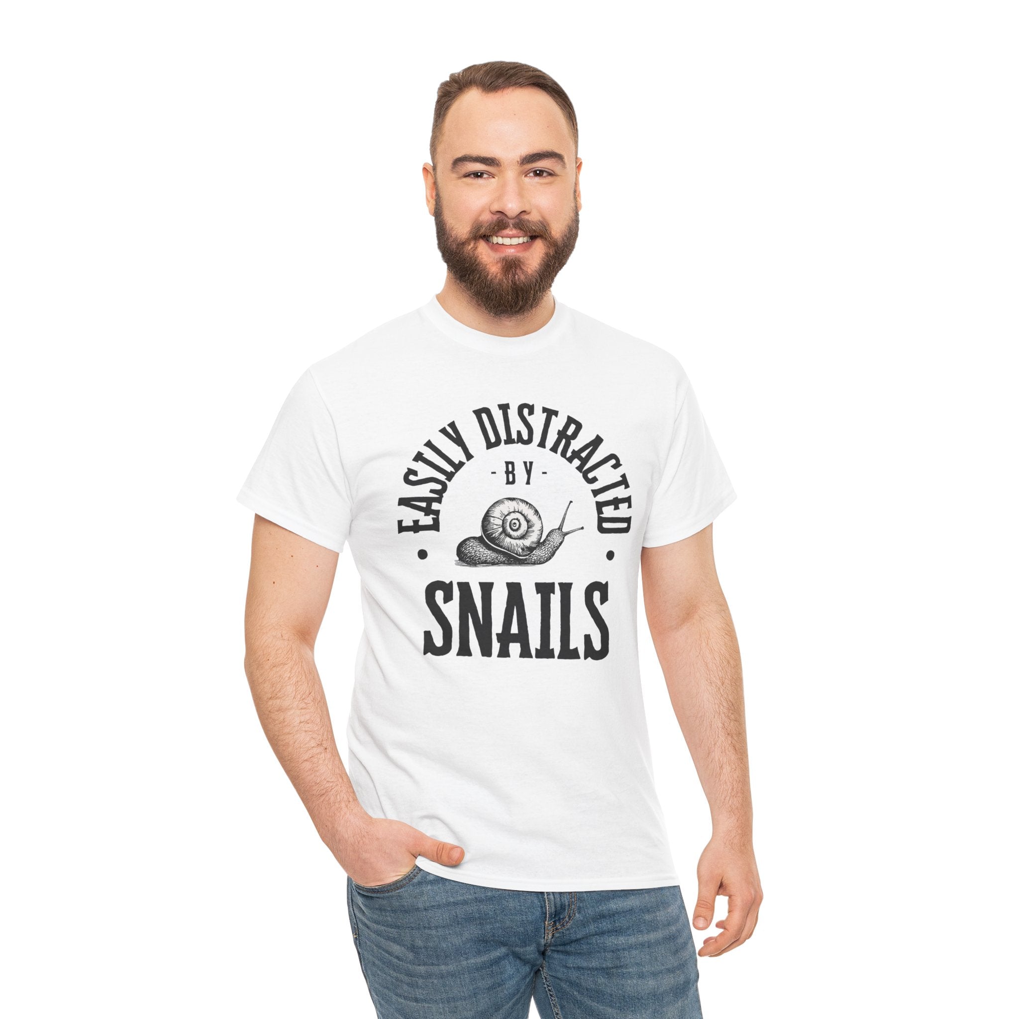 Easily Distracted by Snails T-Shirt — Funny Nature Lover Tee
