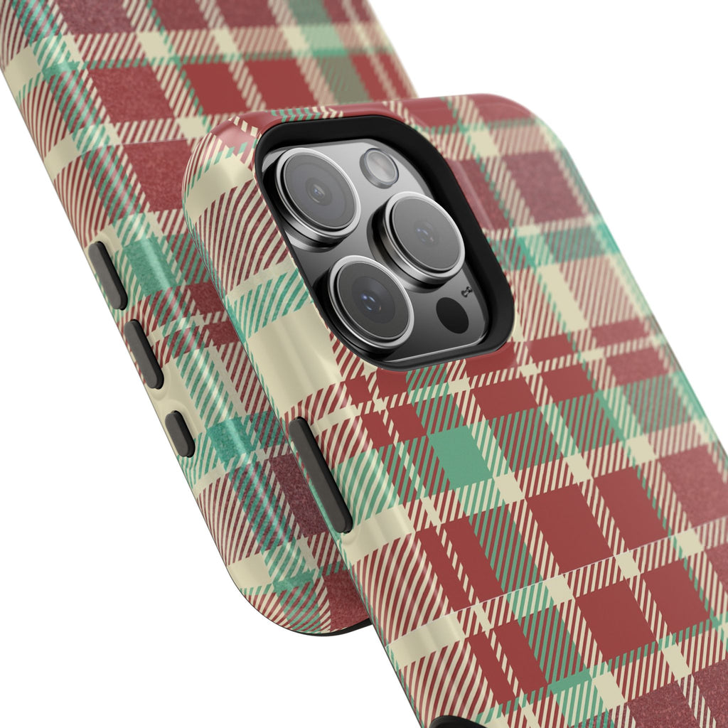 Red Green Beige Plaid Magnetic Tough Cases - Unique Phone Accessory for Animal Lovers, Trendy Gift, Customized Phone Cover, Art Lover's [...]