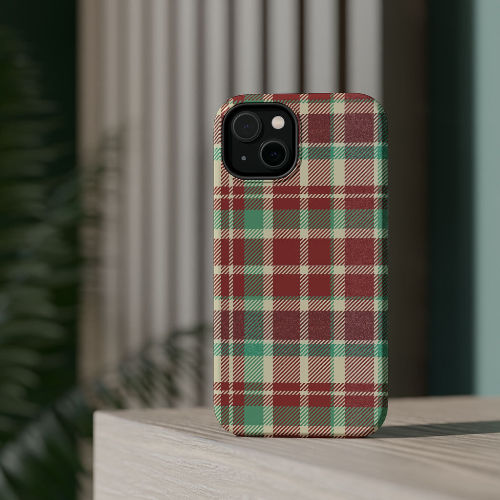 Red Green Beige Plaid Magnetic Tough Cases - Unique Phone Accessory for Animal Lovers, Trendy Gift, Customized Phone Cover, Art Lover's [...]