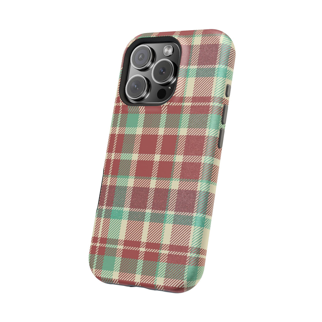 Red Green Beige Plaid Magnetic Tough Cases - Unique Phone Accessory for Animal Lovers, Trendy Gift, Customized Phone Cover, Art Lover's [...]