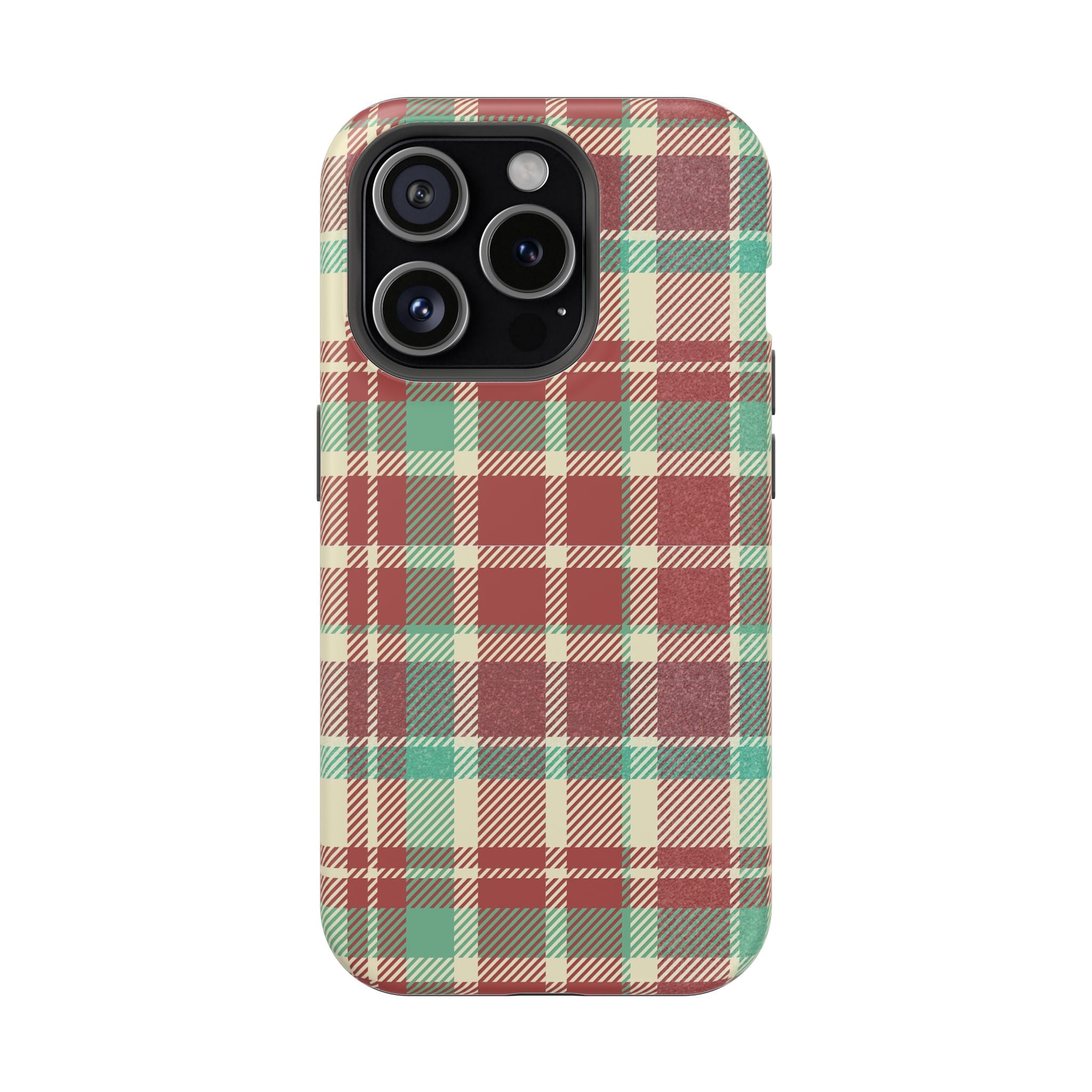 Red Green Beige Plaid Magnetic Tough Cases - Unique Phone Accessory for Animal Lovers, Trendy Gift, Customized Phone Cover, Art Lover's [...]