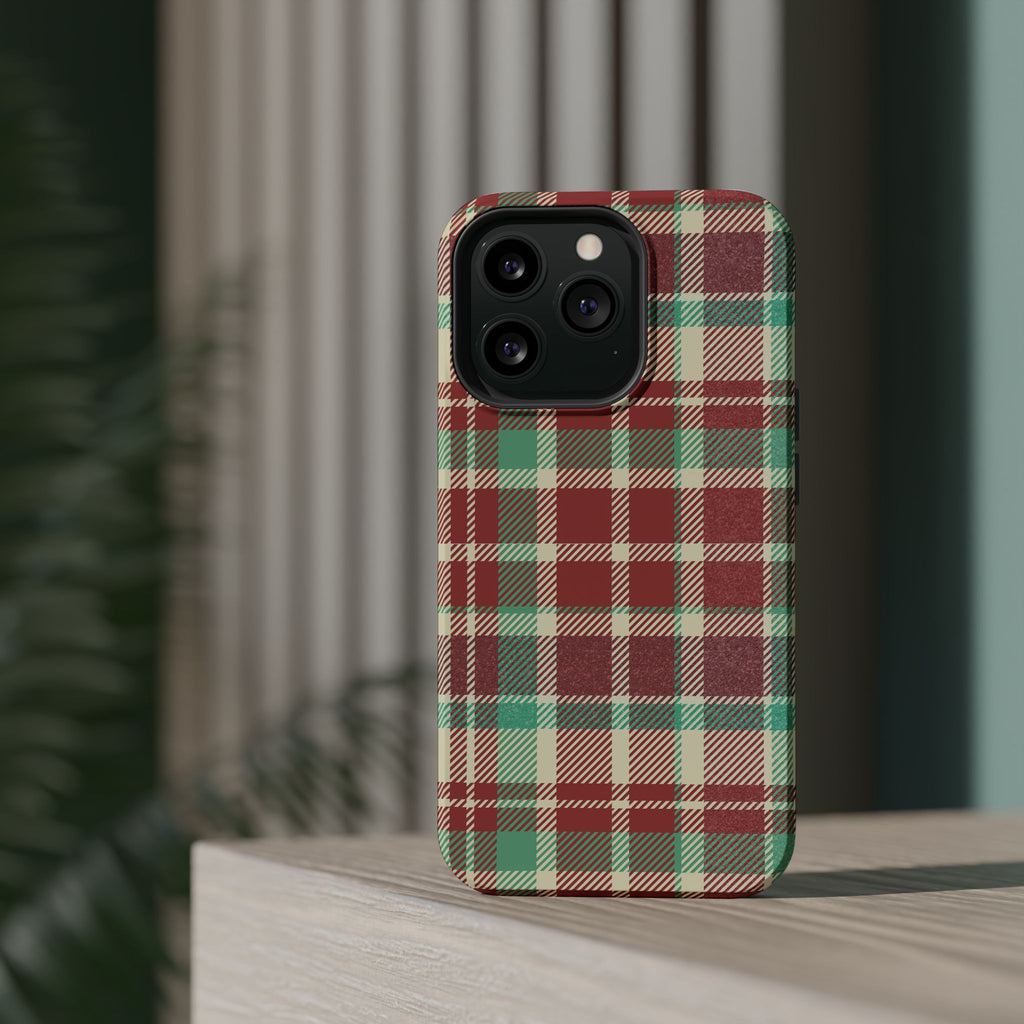 Red Green Beige Plaid Magnetic Tough Cases - Unique Phone Accessory for Animal Lovers, Trendy Gift, Customized Phone Cover, Art Lover's [...]