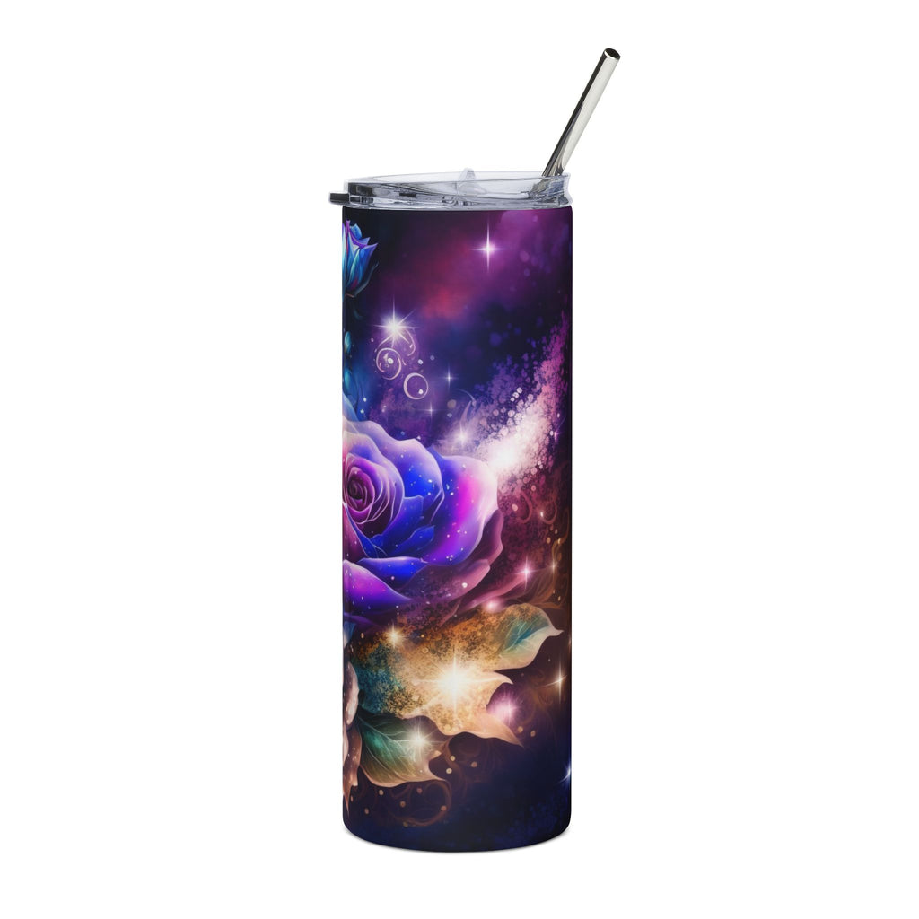 20oz Floral Galaxy Tumbler — Stainless Steel Insulated Travel Cup