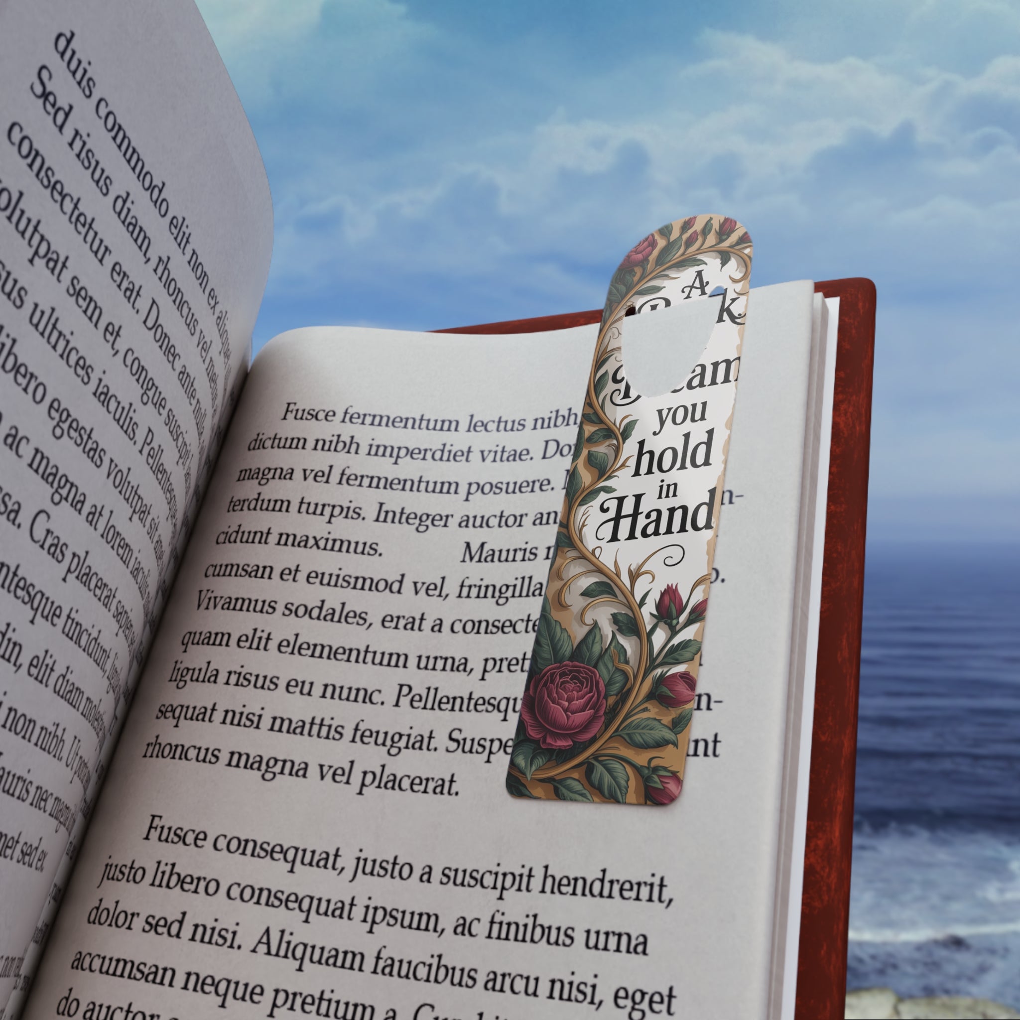 Artistic Floral Bookmark, Book Lover Gift, Reading Accessory, Literature Quote, Gift for Readers, Reading Enthusiast