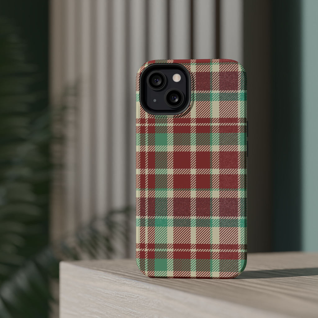 Red Green Beige Plaid Magnetic Tough Cases - Unique Phone Accessory for Animal Lovers, Trendy Gift, Customized Phone Cover, Art Lover's [...]