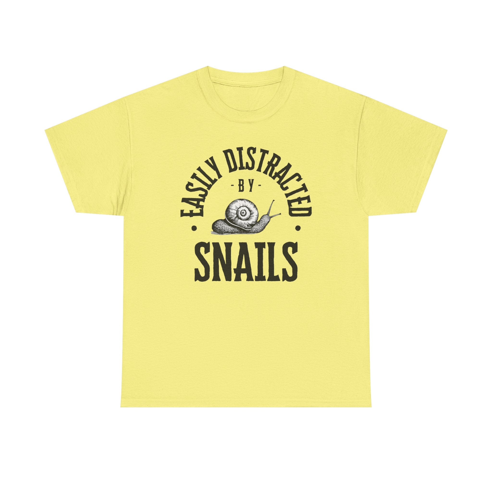 Easily Distracted by Snails T-Shirt — Funny Nature Lover Tee