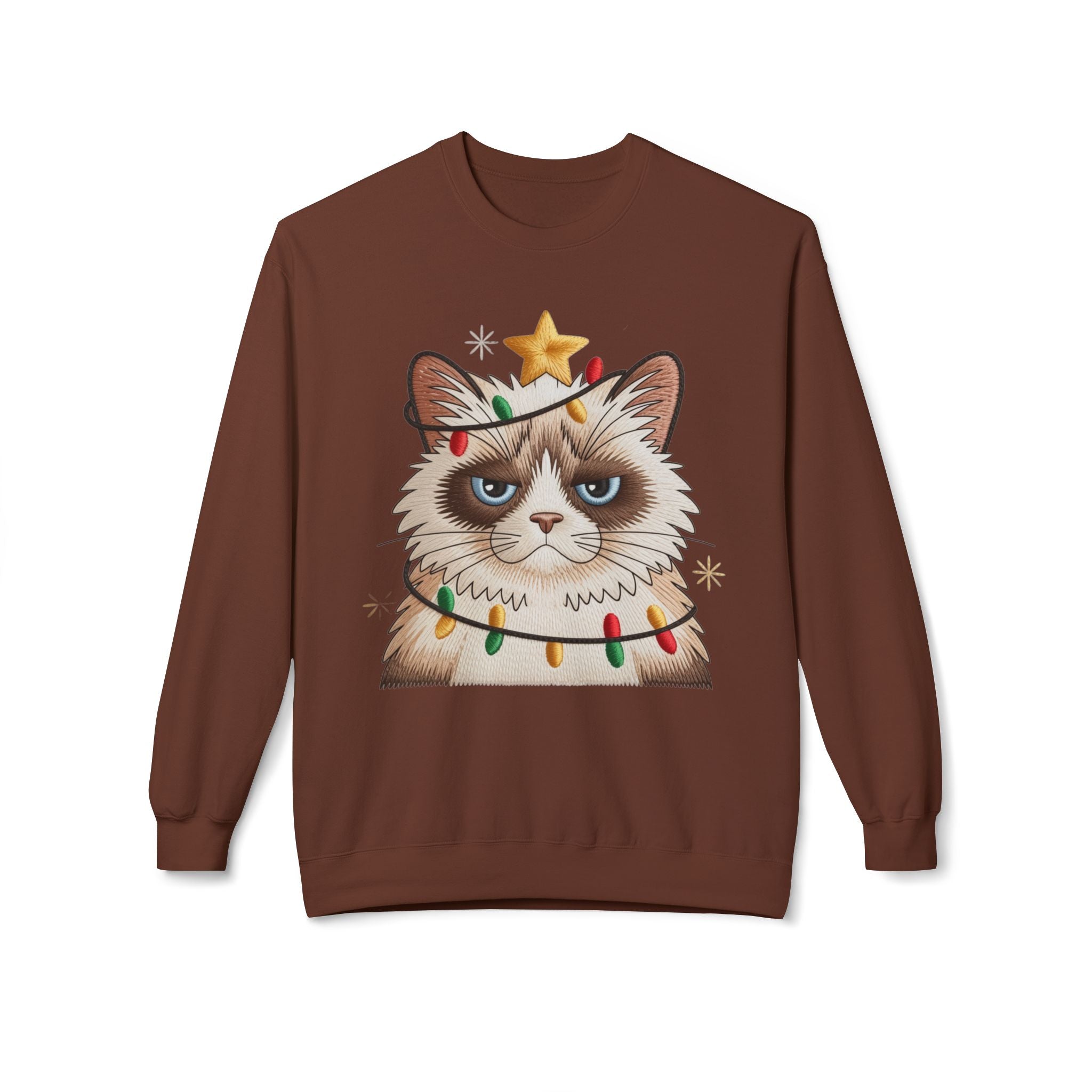 Grumpy Cat Christmas Sweatshirt - Funny Holiday Cat Crewneck