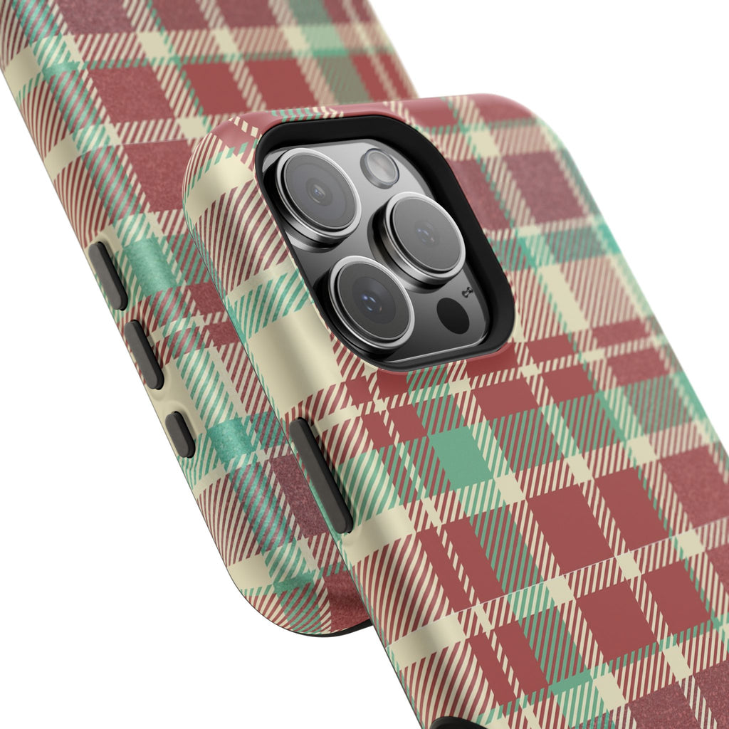 Red Green Beige Plaid Magnetic Tough Cases - Unique Phone Accessory for Animal Lovers, Trendy Gift, Customized Phone Cover, Art Lover's [...]