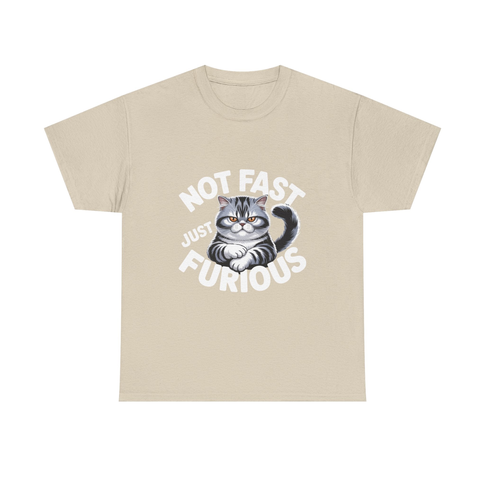 Cat Lover T‑Shirt — Cute Sitting Grey Cat Graphic Tee
