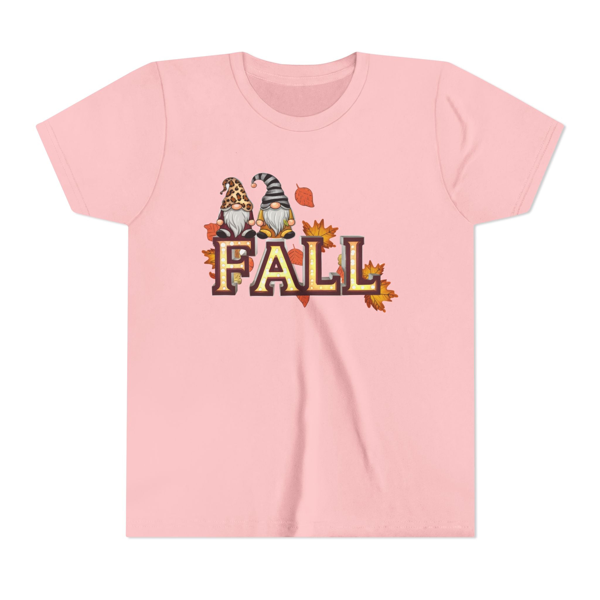 Autumn Gnome Youth Tee, Fall T-Shirt, Halloween Outfit, Thanksgiving Apparel, Kids Seasonal Shirt