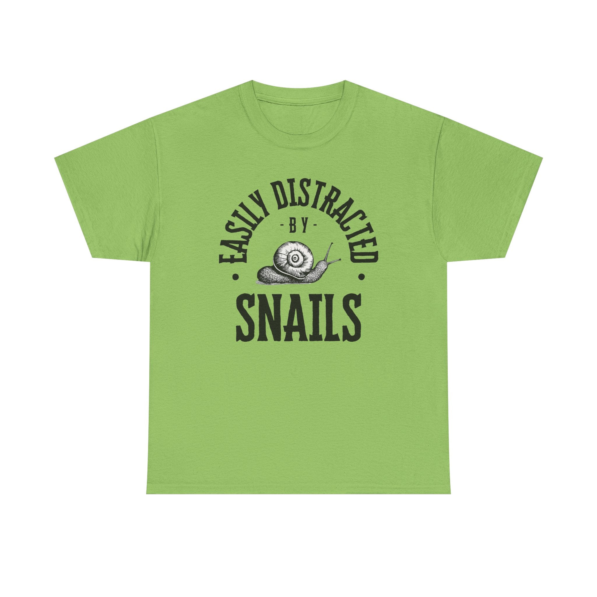 Easily Distracted by Snails T-Shirt — Funny Nature Lover Tee