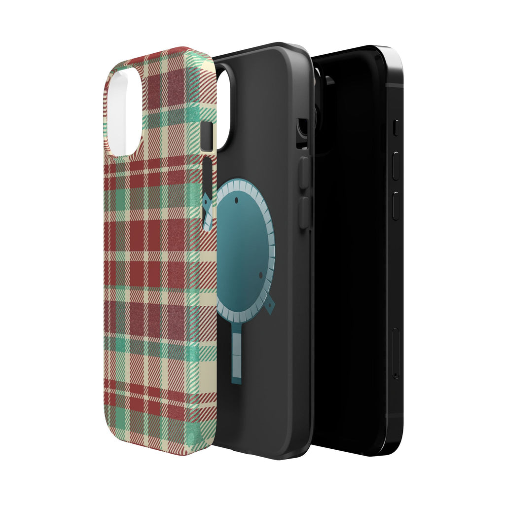 Red Green Beige Plaid Magnetic Tough Cases - Unique Phone Accessory for Animal Lovers, Trendy Gift, Customized Phone Cover, Art Lover's [...]