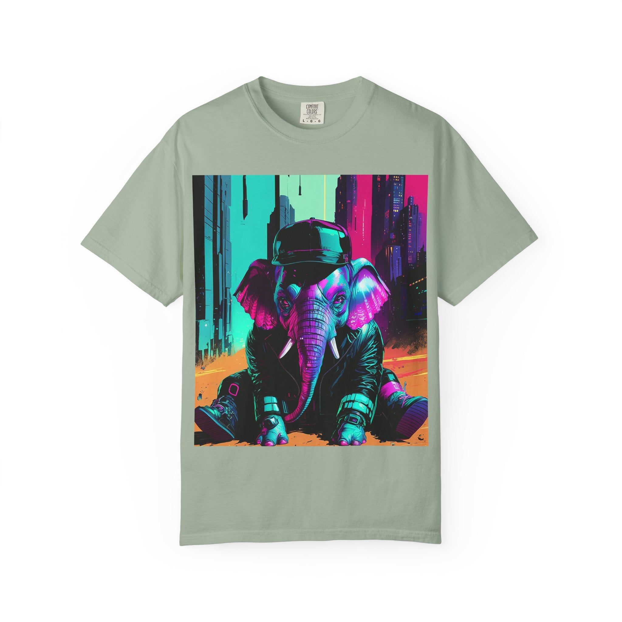 Hipster Elephant T-shirt, Vibrant Graphic Tee, Unisex Apparel, Trendy Streetwear, Gift for Animal Lovers, Casual Everyday Wear