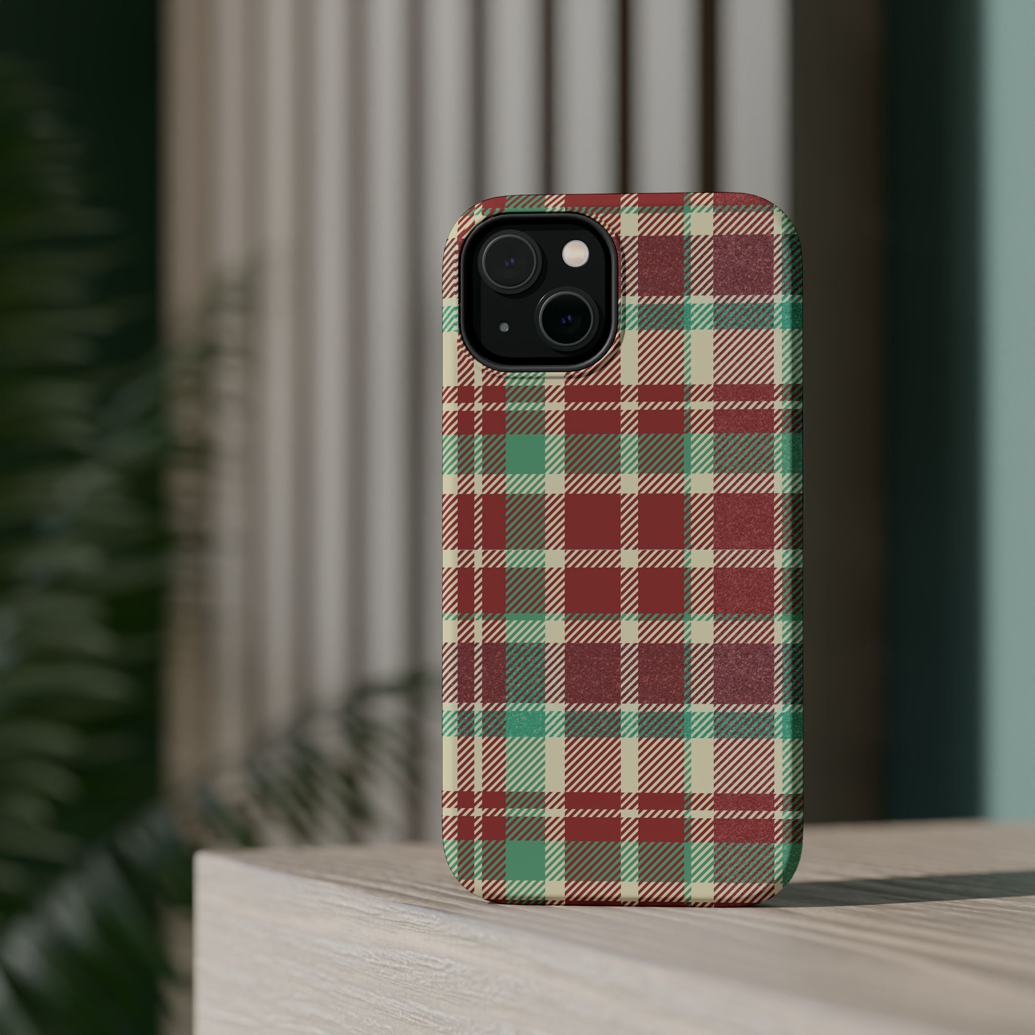 Red Green Beige Plaid Magnetic Tough Cases - Unique Phone Accessory for Animal Lovers, Trendy Gift, Customized Phone Cover, Art Lover's [...]