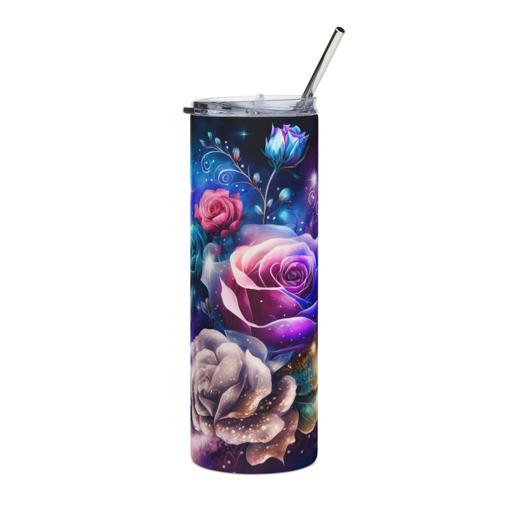 20oz Floral Galaxy Tumbler — Stainless Steel Insulated Travel Cup