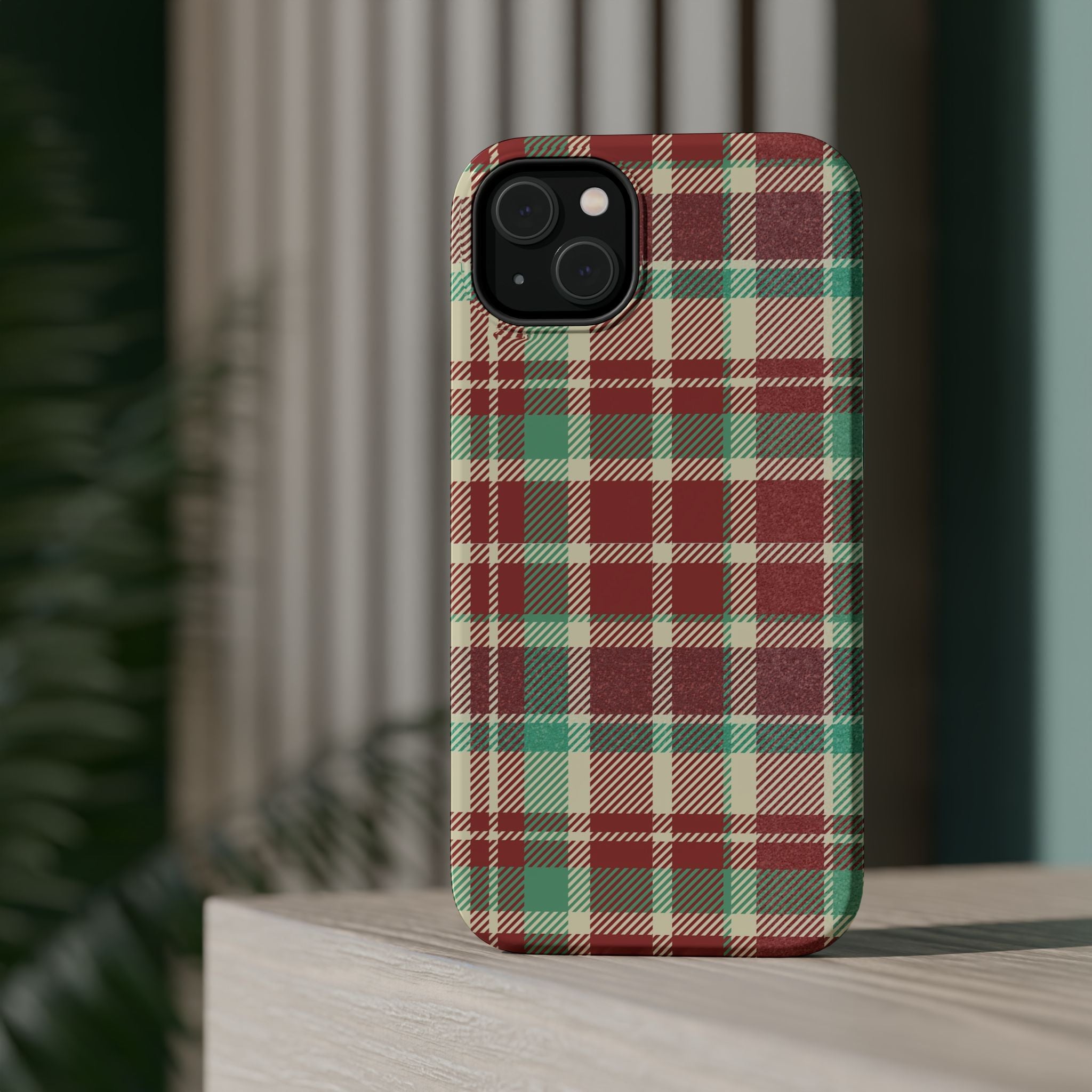 Red Green Beige Plaid Magnetic Tough Cases - Unique Phone Accessory for Animal Lovers, Trendy Gift, Customized Phone Cover, Art Lover's [...]