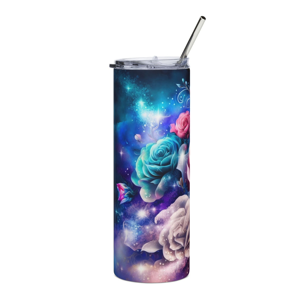20oz Floral Galaxy Tumbler — Stainless Steel Insulated Travel Cup