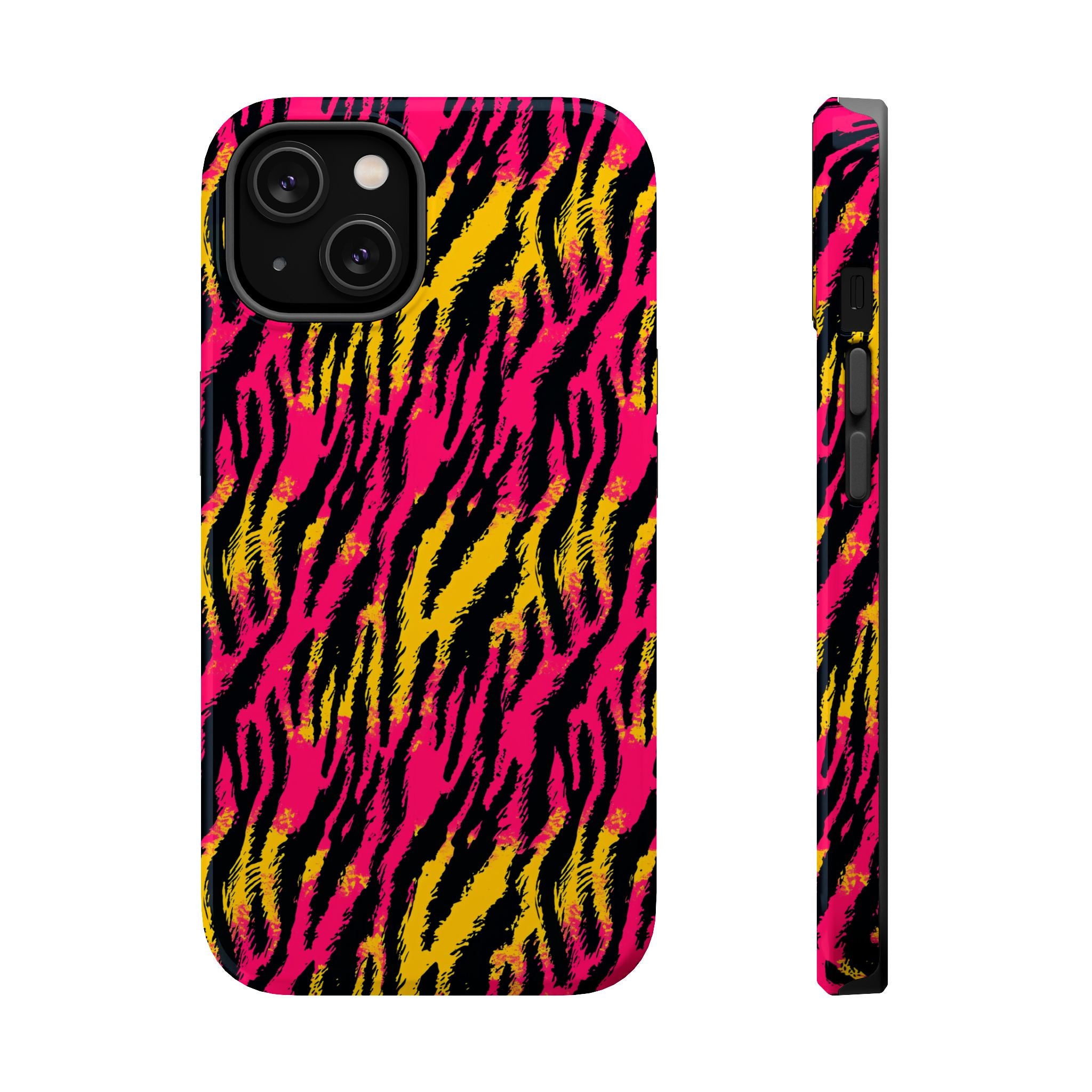 Tiger Neon Pink Yellow Impact-Resistant Phone Cases - Bold Pink and Yellow Zebra Design, Trendy Phone Accessories, Unique Gift, Stylish Protection, Vibrant [...]