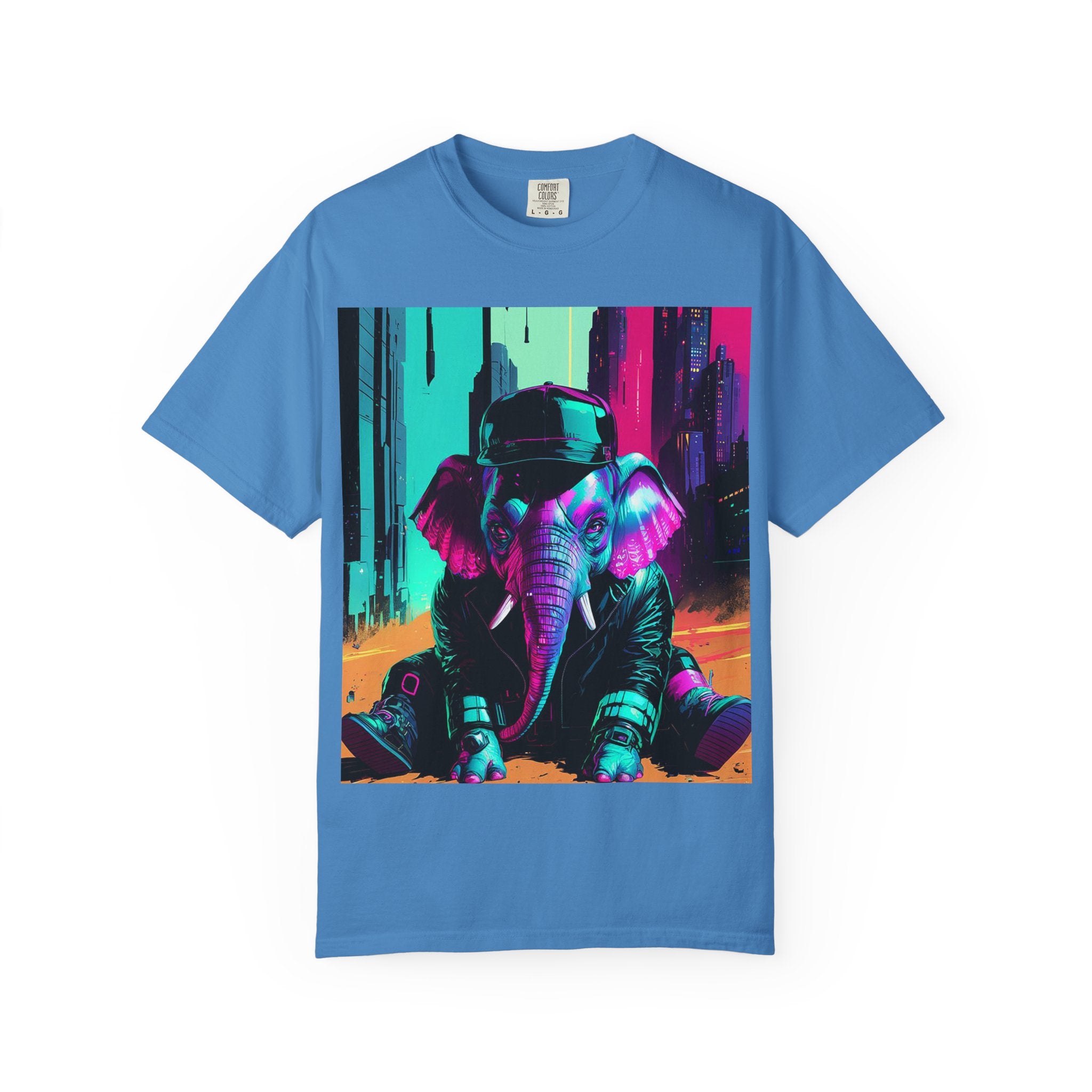Hipster Elephant T-shirt, Vibrant Graphic Tee, Unisex Apparel, Trendy Streetwear, Gift for Animal Lovers, Casual Everyday Wear