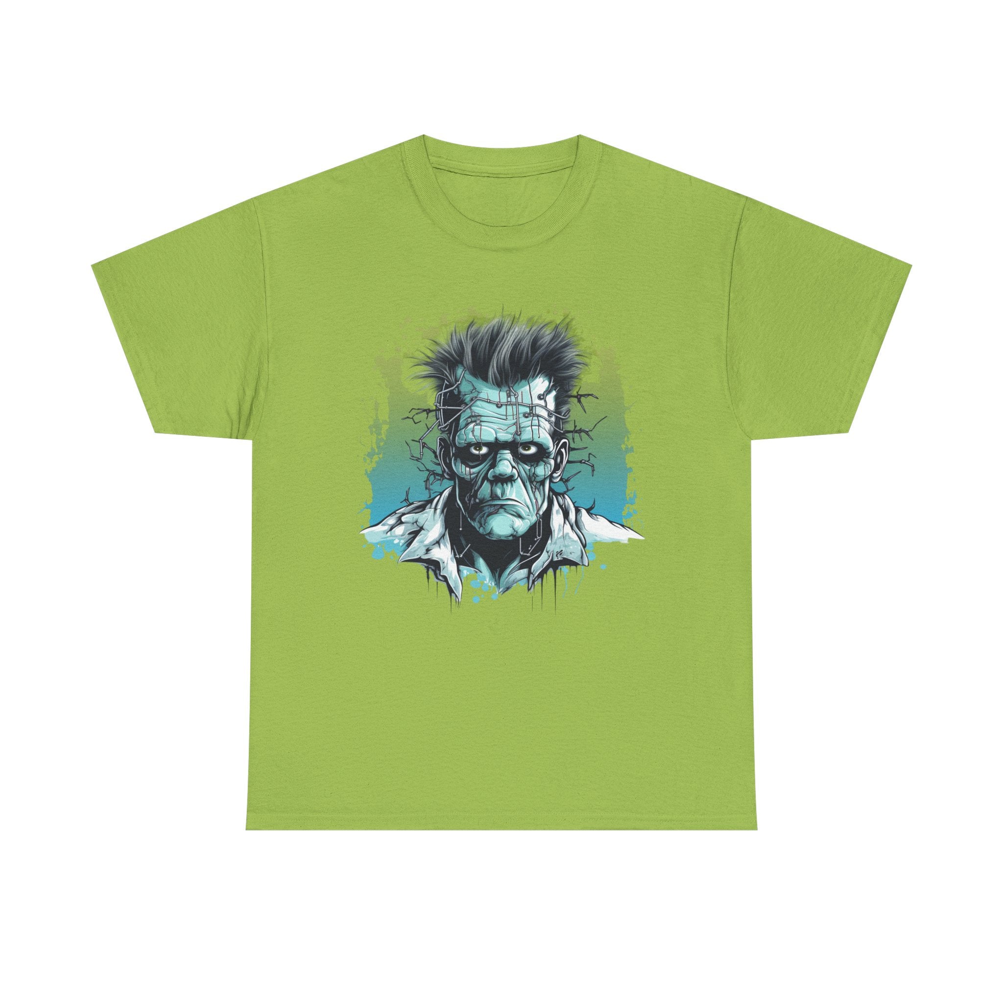 Frankenstein Graphic Tee, Unisex Heavy Cotton Shirt, Halloween Costume, Horror Fan Gift, Retro Style T-Shirt, Spooky Apparel