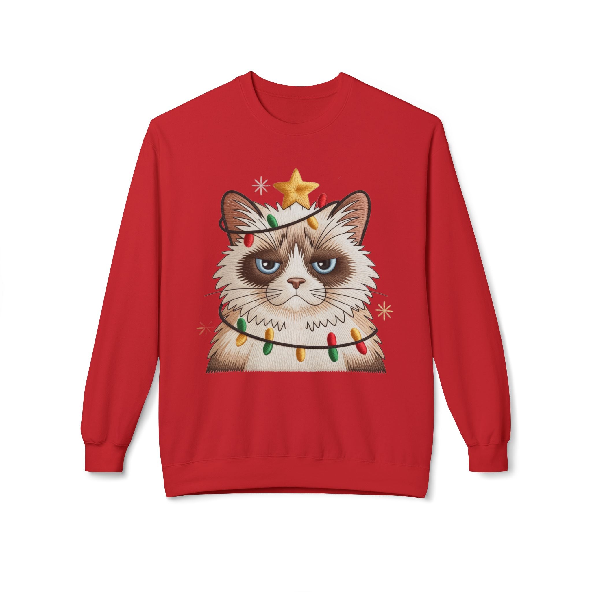 Grumpy Cat Christmas Sweatshirt - Funny Holiday Cat Crewneck