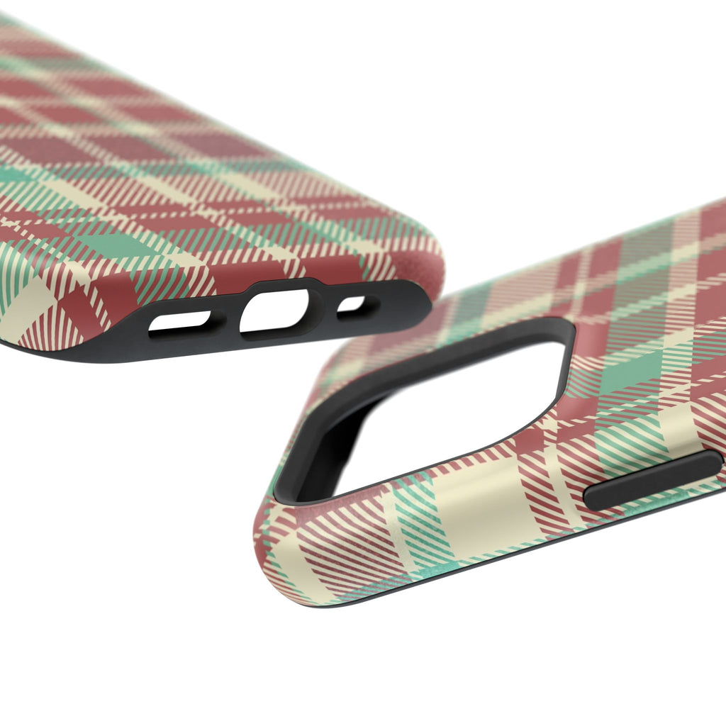 Red Green Beige Plaid Magnetic Tough Cases - Unique Phone Accessory for Animal Lovers, Trendy Gift, Customized Phone Cover, Art Lover's [...]