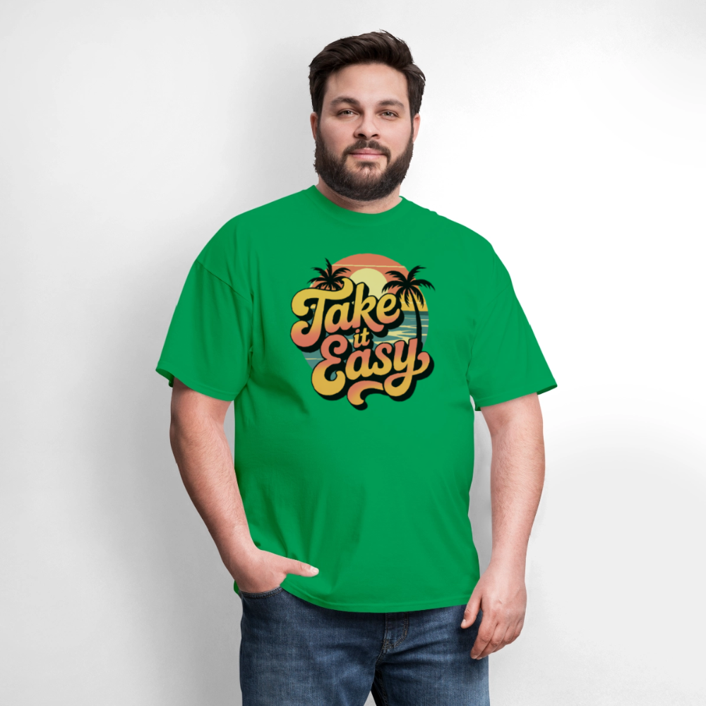 Take it Easy Men's T-Shirt | GILDAN 5000 - bright green