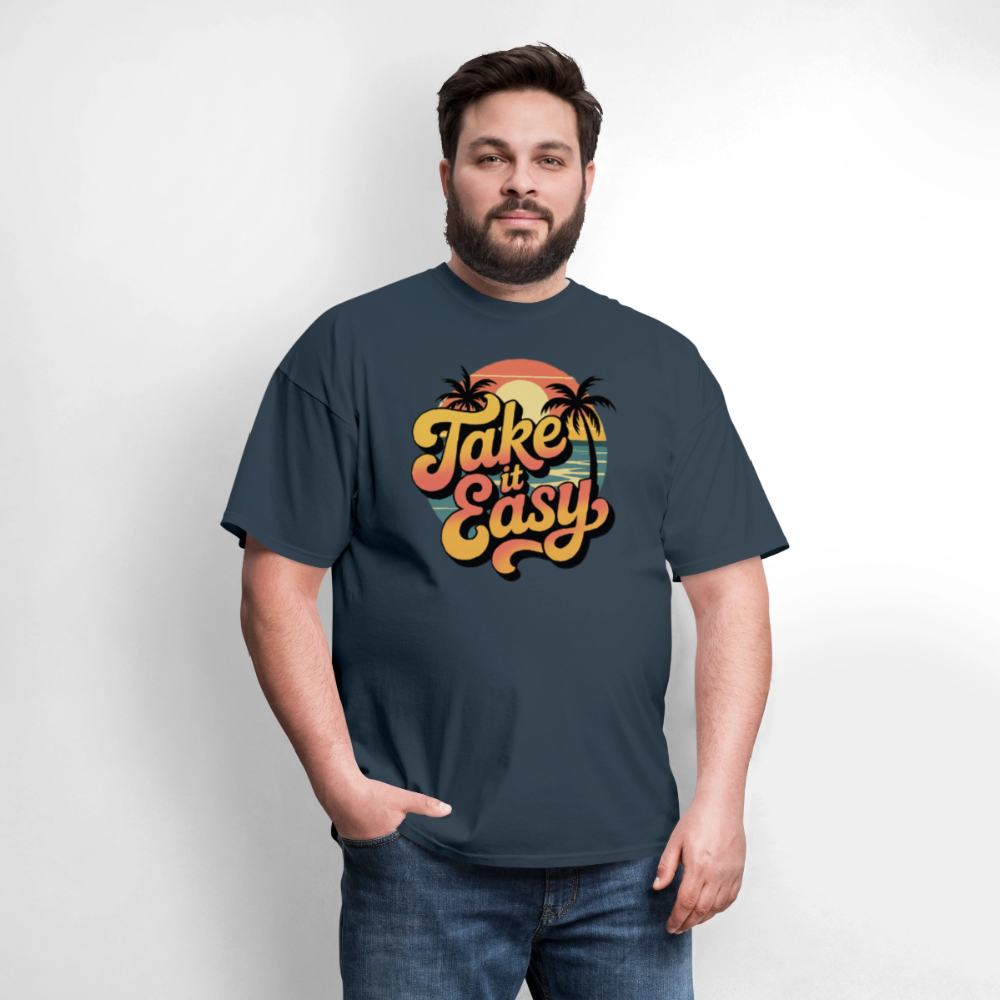 Take it Easy Men's T-Shirt | GILDAN 5000 -  blue dusk