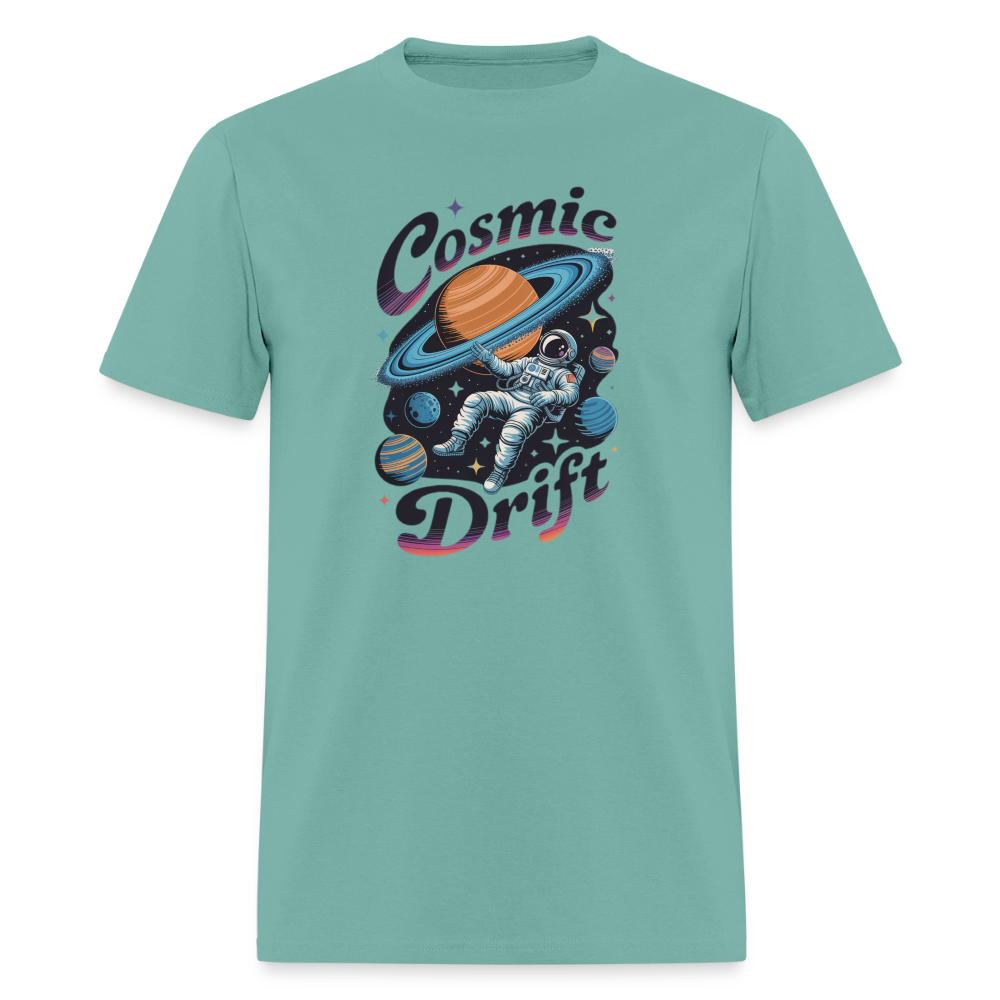 Cosmic Drift Astronaut Men's T-Shirt | GILDAN 5000 - aquatic