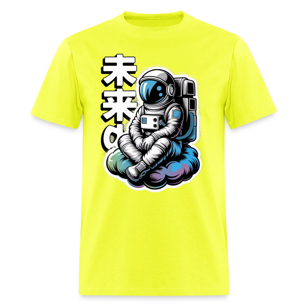 Astronaut Cloud Anime Men's T-Shirt | GILDAN 5000 - safety green