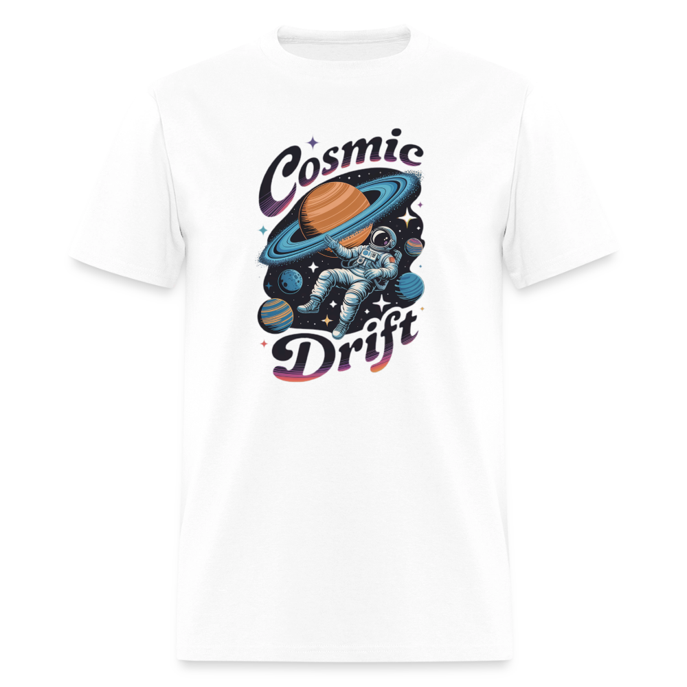 Cosmic Drift Astronaut Men's T-Shirt | GILDAN 5000 - white
