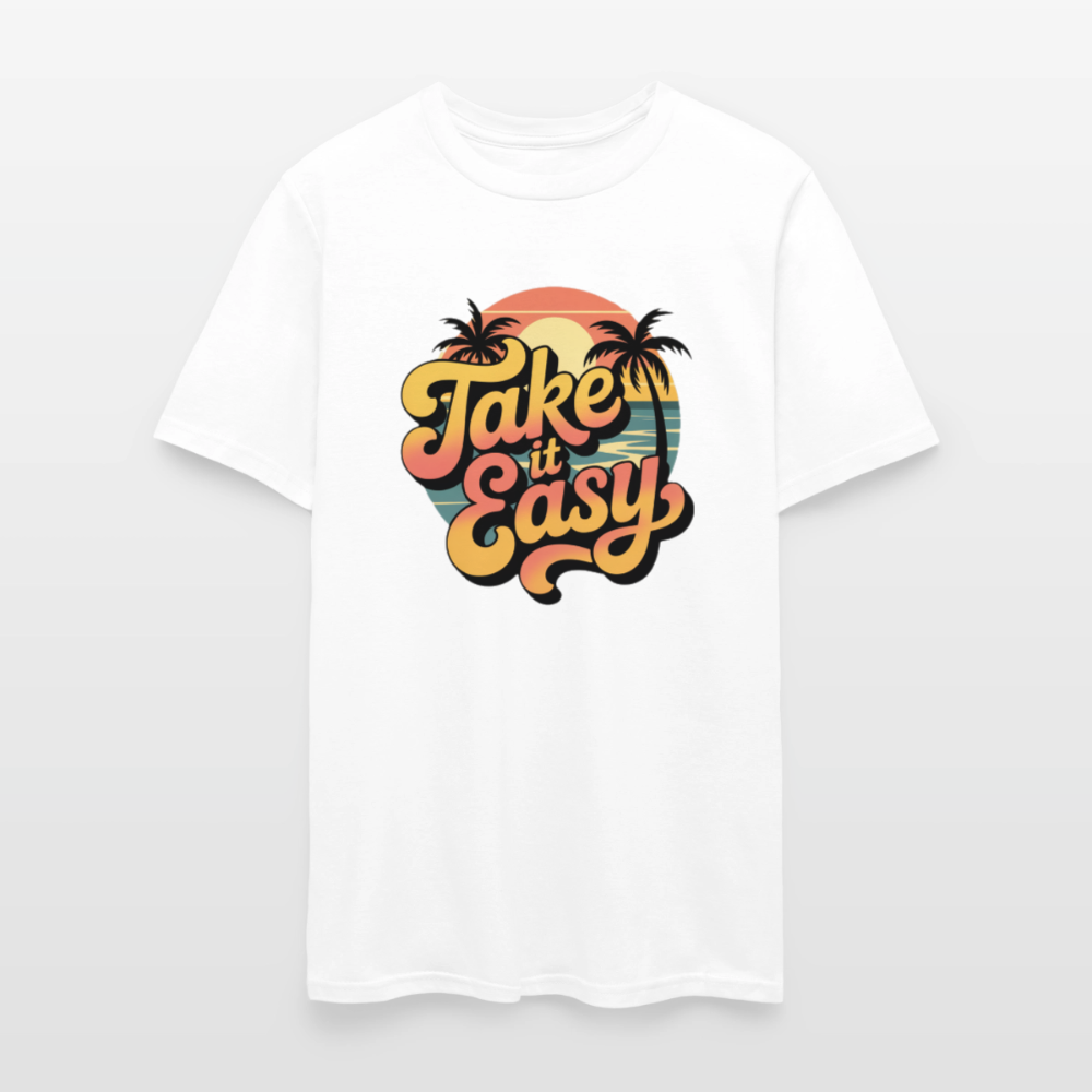 Take it Easy Men's T-Shirt | GILDAN 5000 - white