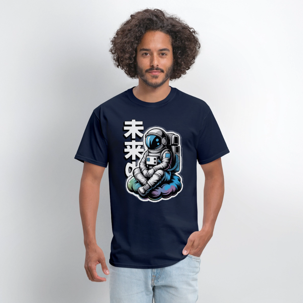 Astronaut Cloud Anime Men's T-Shirt | GILDAN 5000 - navy