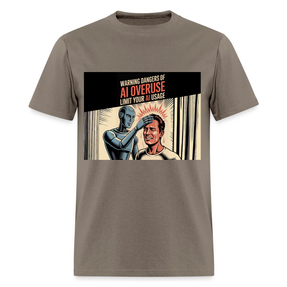 AI Usage Novelty Men's T-Shirt | GILDAN 5000 - safari