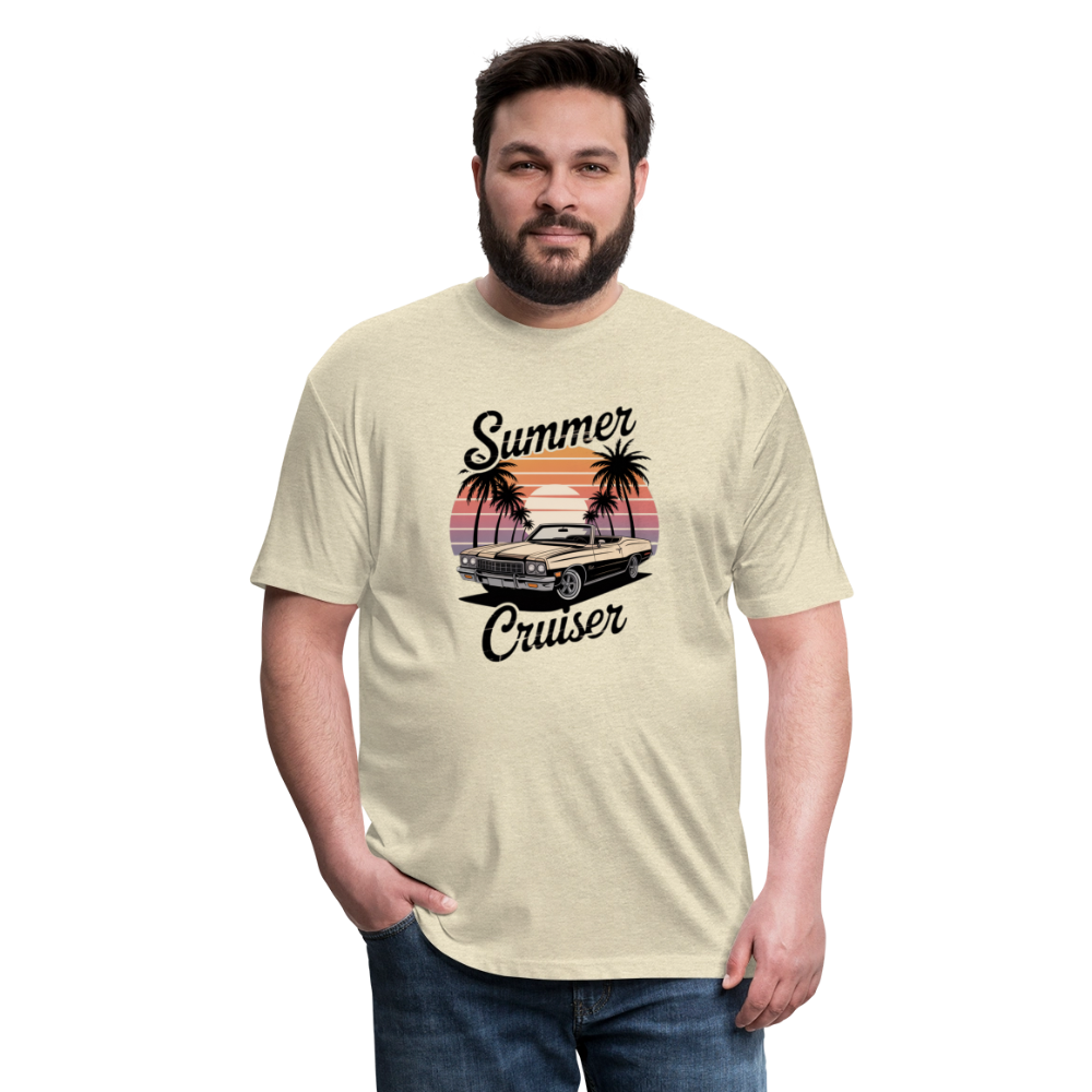 Summer Cruiser Car Fitted Cotton/Poly T-Shirt by Next Level - heather cream
