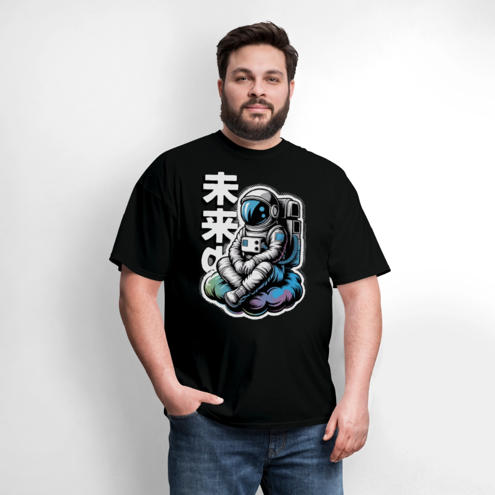 Astronaut Cloud Anime Men's T-Shirt | GILDAN 5000 - black