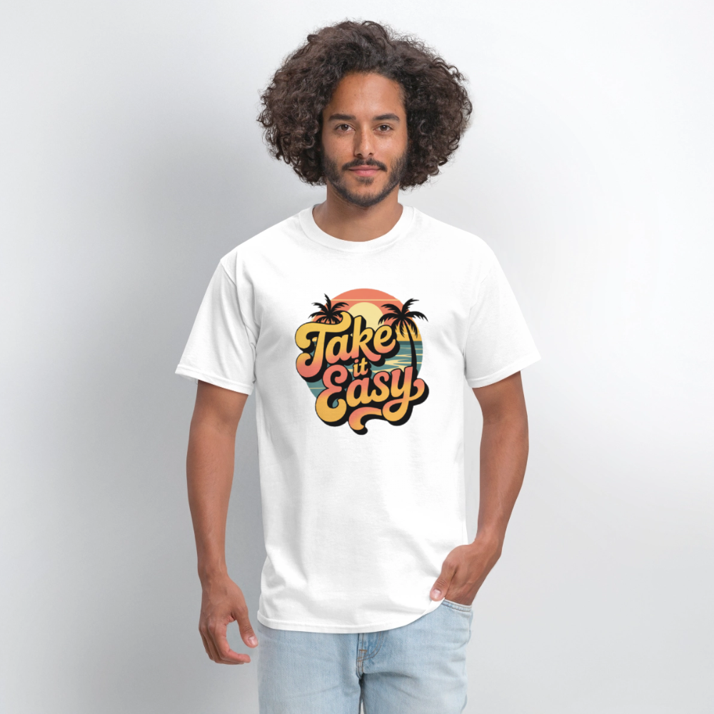 Take it Easy Men's T-Shirt | GILDAN 5000 - white