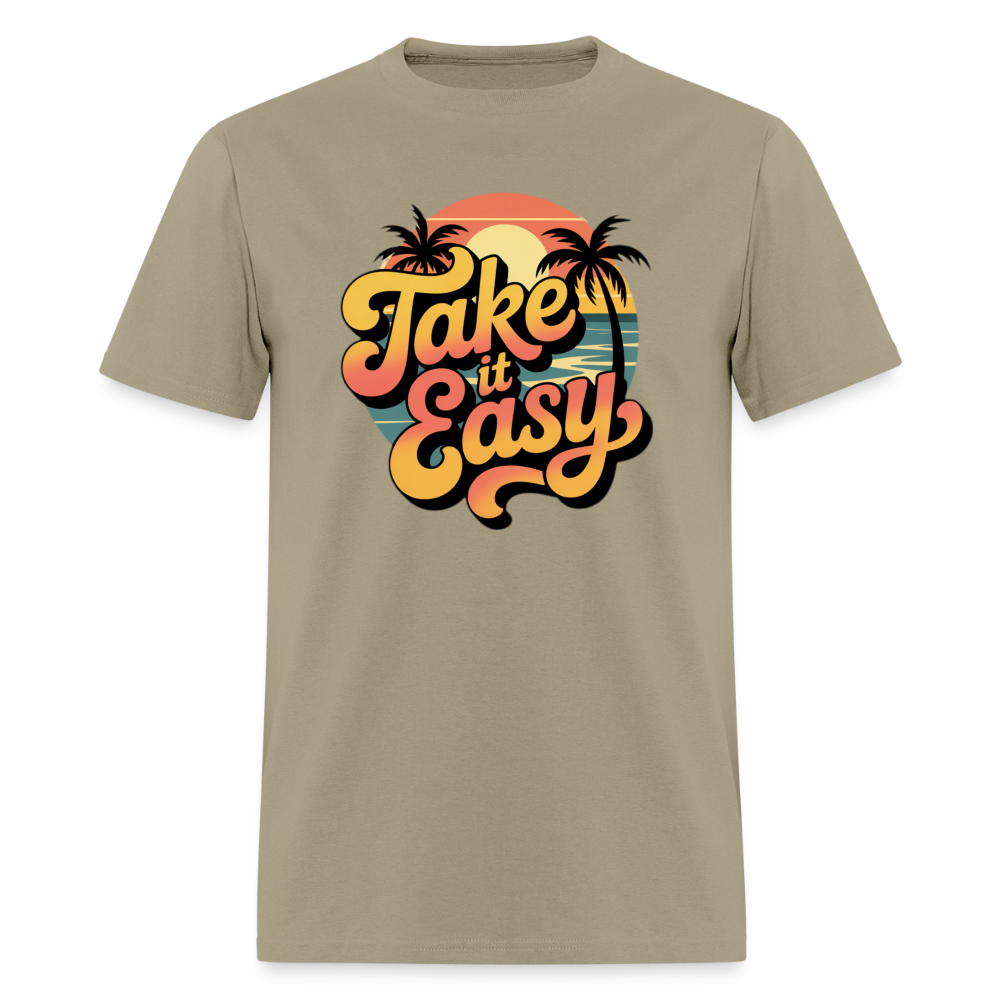 Take it Easy Men's T-Shirt | GILDAN 5000 - khaki