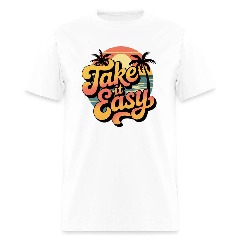 Take it Easy Men's T-Shirt | GILDAN 5000 - white